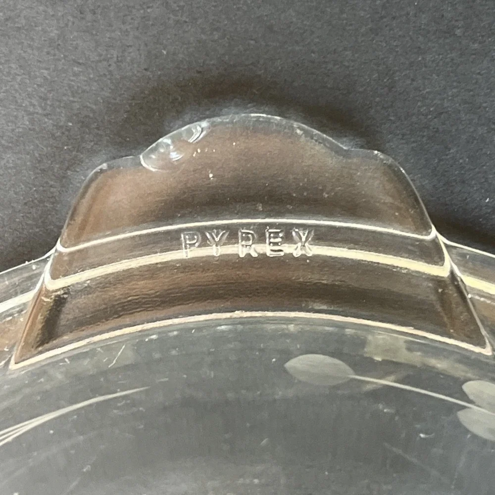 Vintage PYREX Clear Glass Flat Rimmed Pie/Tart Plate 6